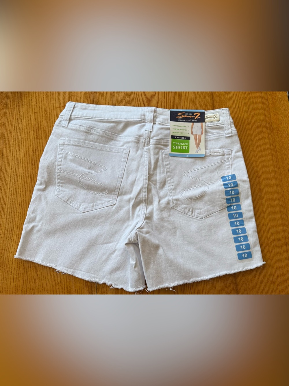 Seven7 White Denim Cutoff Shorts - Picture 5 of 5